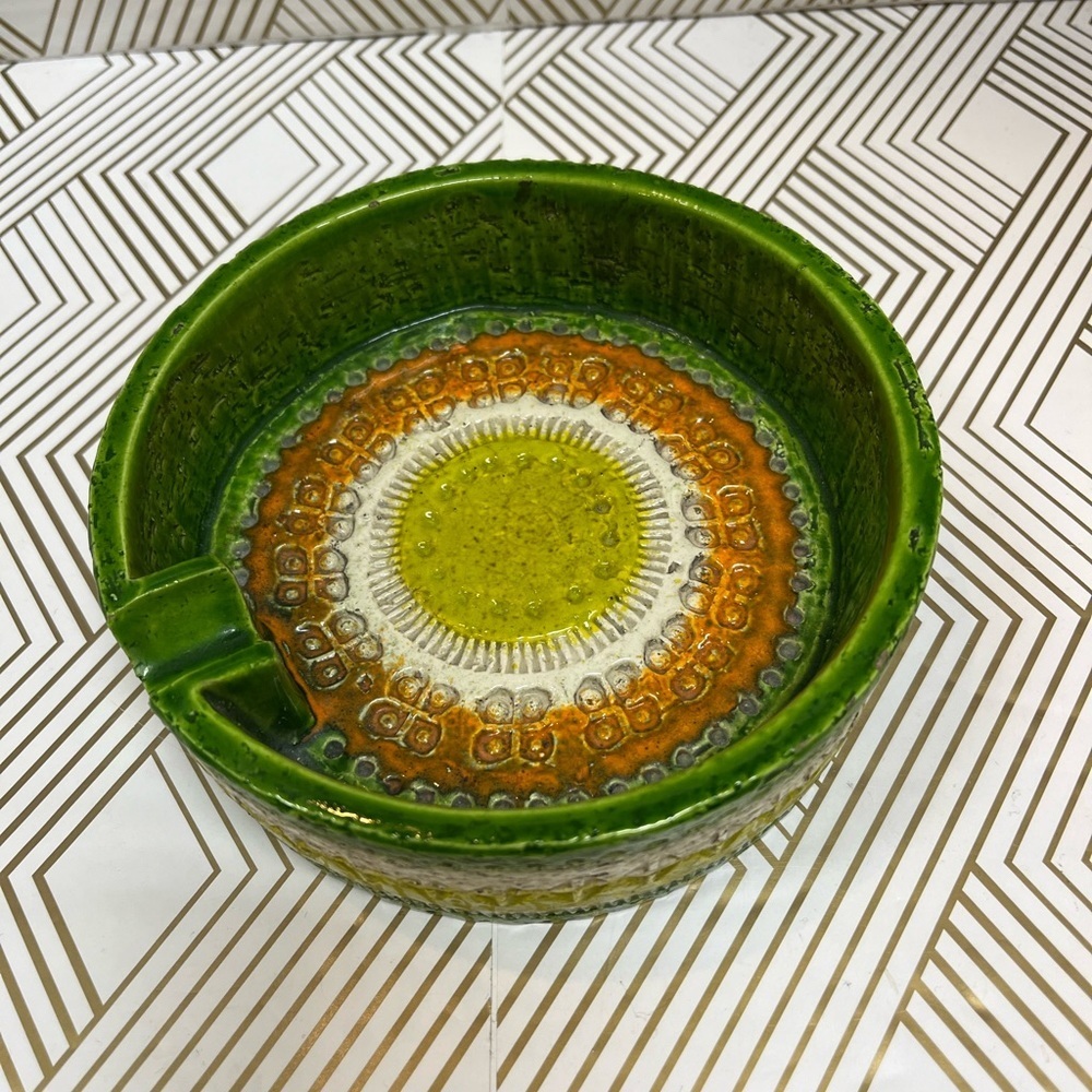 Vintage Mid-Century Bitossi For Rosenthal-Netter Ceramic Glazed Ashtray - Picture 3 of 14
